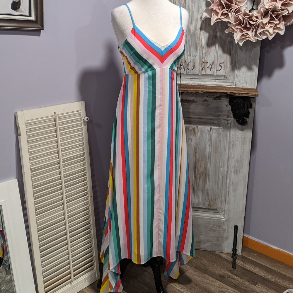 ๐SOLD๐๐NWT Laundry by Shelli Segal colorful striped maxi - Picture 2 of 8